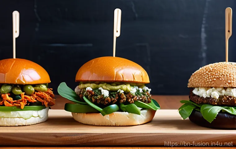 퓨전 버거의 대체육 활용 방법 - **Prompt 2: "Homemade Delight: Healthy Plant-Based Fusion Burger"**
A cheerful young adult, wear... 퓨전 버거의 대체육 활용 방법 - **Prompt 2: "Homemade Delight: Healthy Plant-Based Fusion Burger"**
A cheerful young adult, wear...