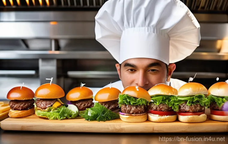 퓨전 버거 광고비용 비교 - **Lively Local Food Fair: Fusion Burger Stall**
"A bustling and vibrant scene at an outdoor loca... 퓨전 버거 광고비용 비교 - **Lively Local Food Fair: Fusion Burger Stall**
"A bustling and vibrant scene at an outdoor loca...